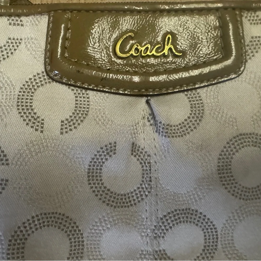 Coach Tan and Brown Wristlet - Picture 4 of 5